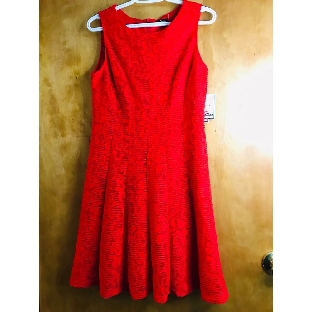 Phase 7 Seven New York Women's Red Sleeveless Dress Size 8 NWT